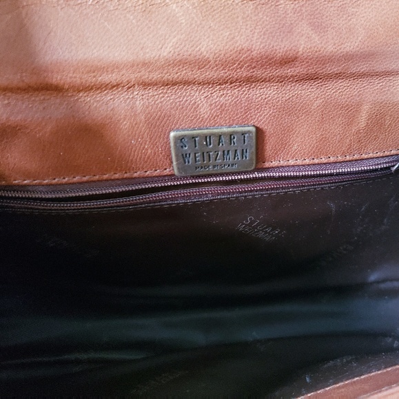 Stuart weitzman vintage brown leather handbag bag - Picture 7 of 7